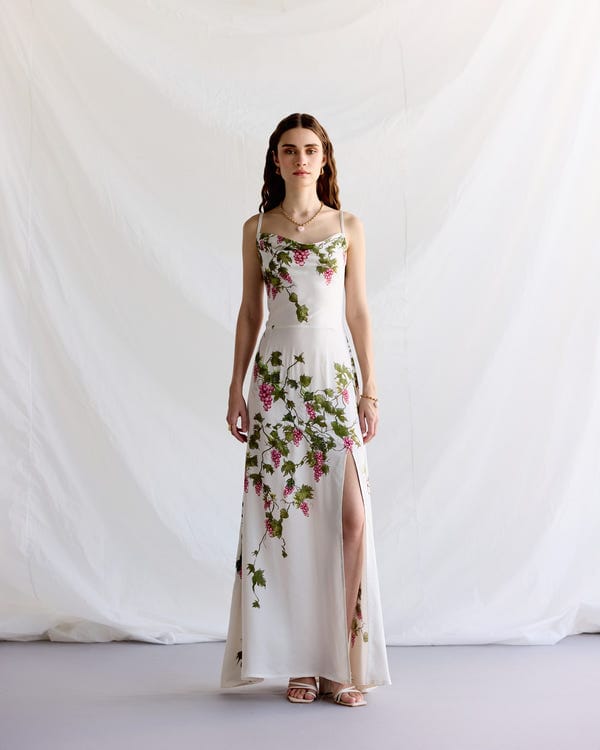 Perte D'ego — "Through the grapevine" Pleated Cowl Aline Dress