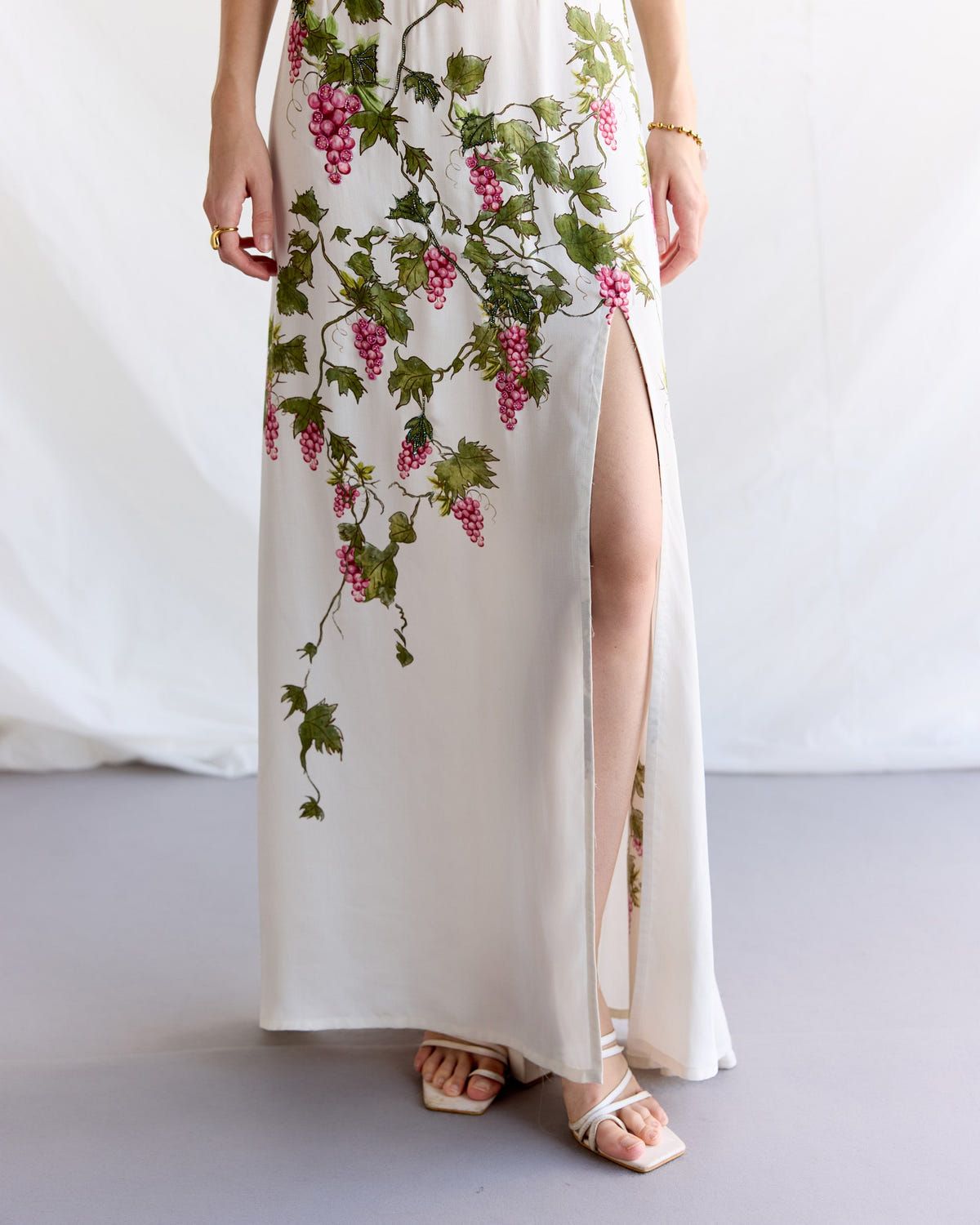 "Through the grapevine" Pleated Cowl Aline Dress - image 3