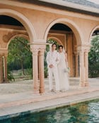 "Le Flamingo" hand embroidered blazer view 4