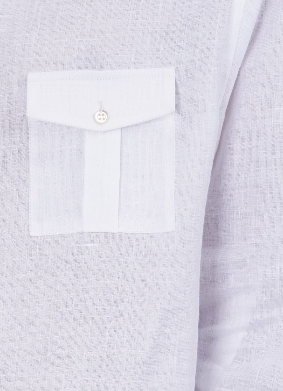 Santorini White Linen shirt - image 3