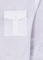 Santorini White Linen shirt view 3