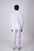 Santorini White Linen shirt view 4