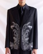Midnight Bloom hand embroidered Blazer view 4