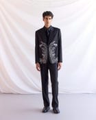 Midnight Bloom hand embroidered Blazer view 5