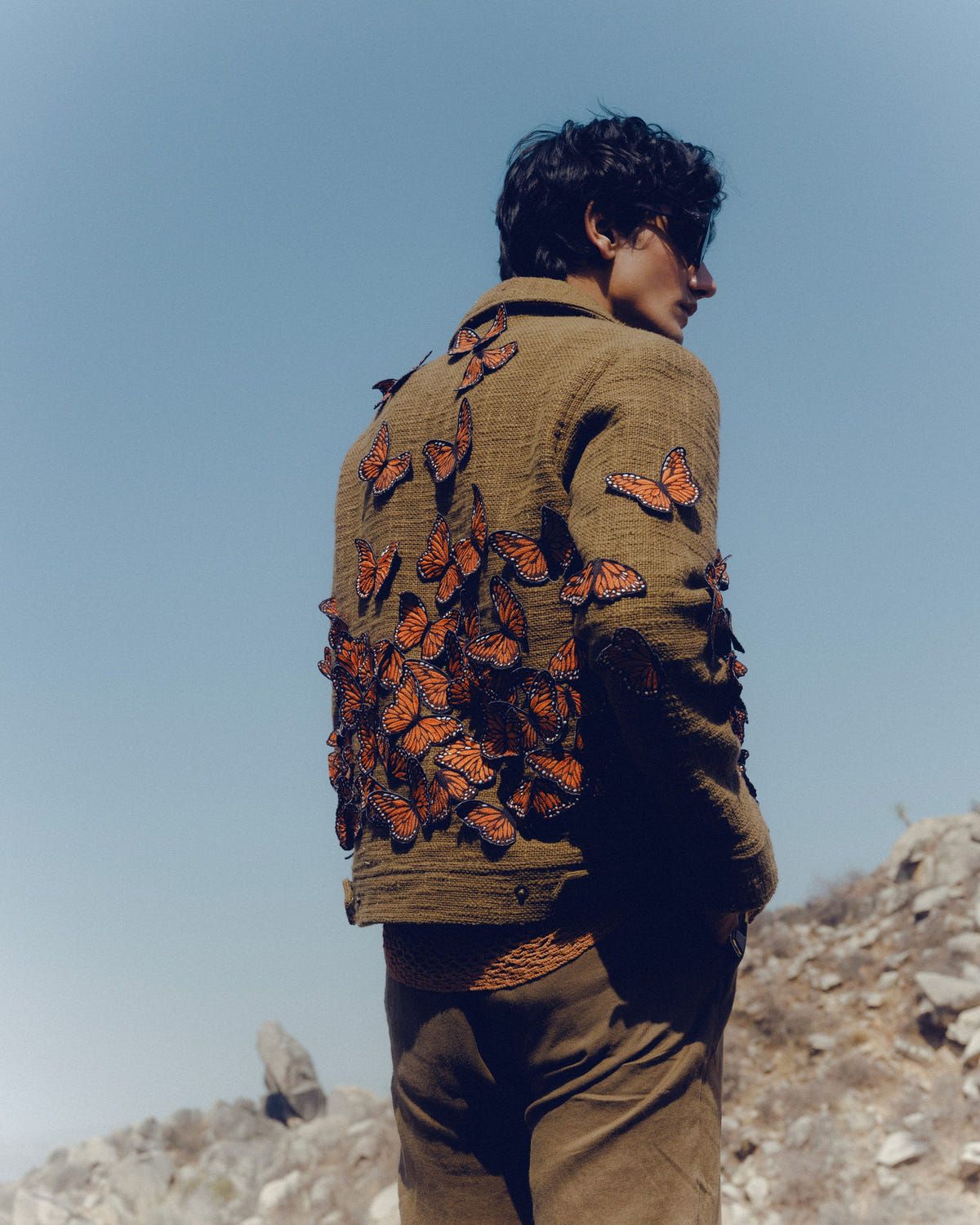 "Le artist" hand embroidered zip up jacket - image 4