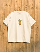 "Pineapple" hand embroidered T-Shirt view 1