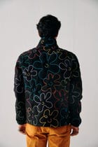 Floral embroidered quilted jacket view 4