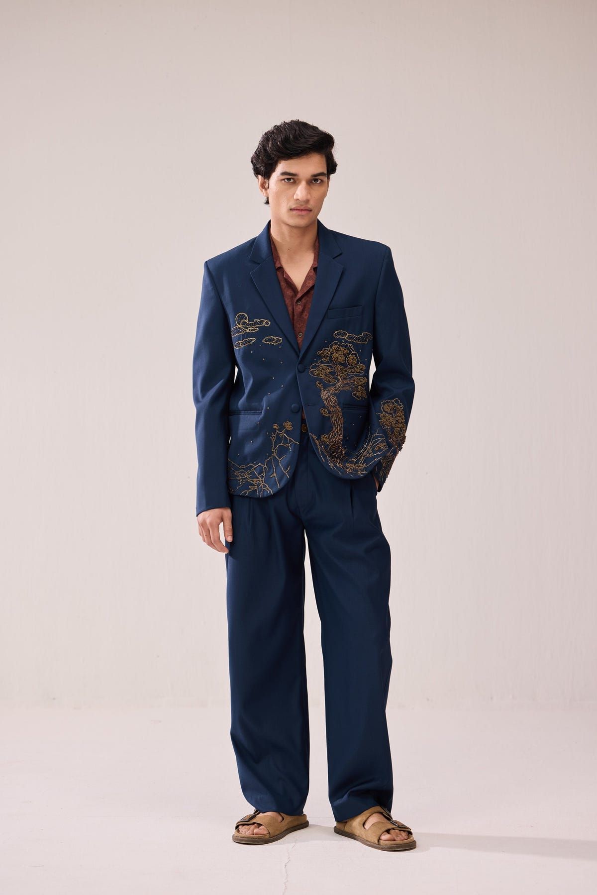 "Enchanted forest" hand embroidered Wedding blazer - image 4