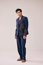 "Enchanted forest" hand embroidered Wedding blazer view 5