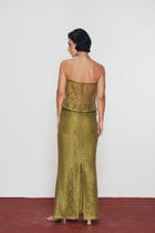 Olive Lace Maxi Skirt view 5