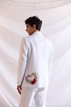 "Le fleur" hand embroidered blazer view 6