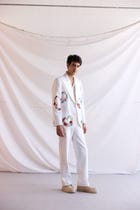 "Le fleur" hand embroidered blazer view 8