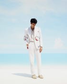 "Le fleur" hand embroidered blazer view 10