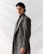 Midnight Vine Embroidered Wool Overcoat view 2