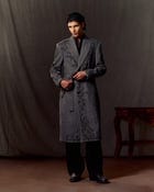 Midnight Vine Embroidered Wool Overcoat view 4