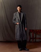 Midnight Vine Embroidered Wool Overcoat view 6