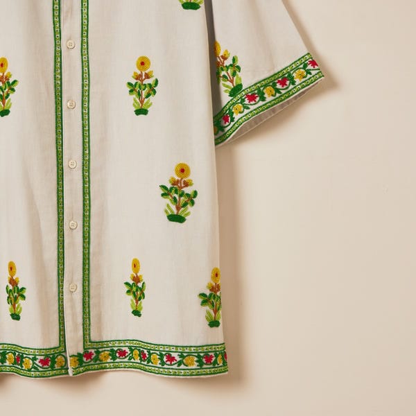 Perte D'ego — "Le sunflower" beadwork shirt