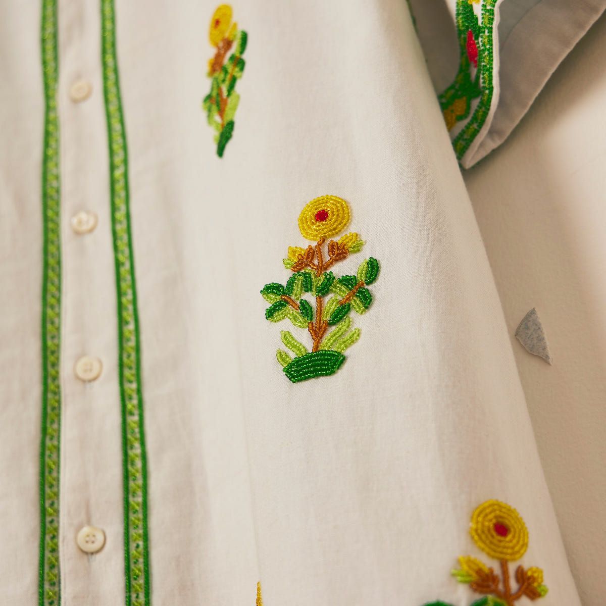 "Le sunflower" beadwork shirt - image 3