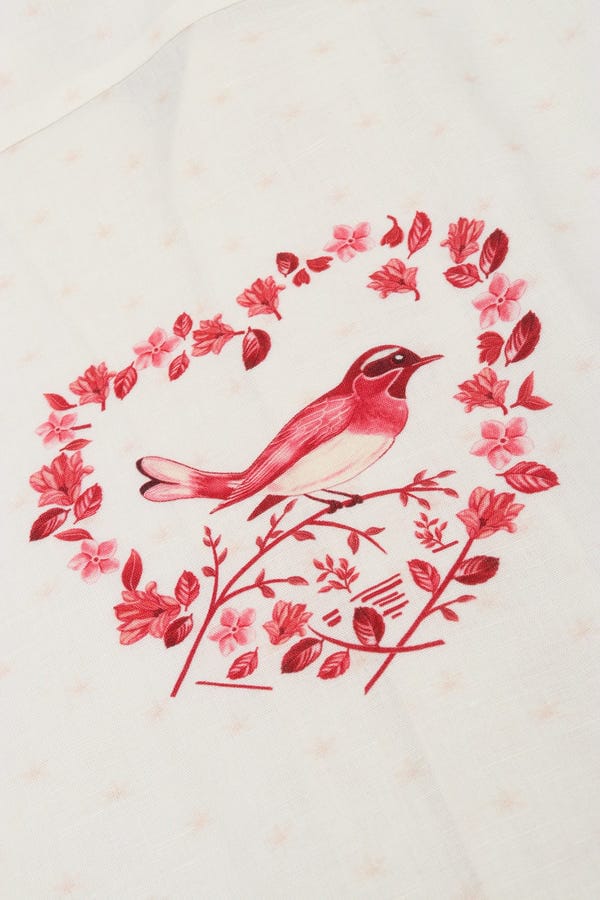 Perte D'ego — Lovebirds border print shirt