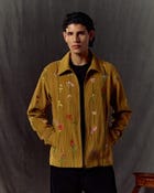 Floral stripes corduroy jacket view 1
