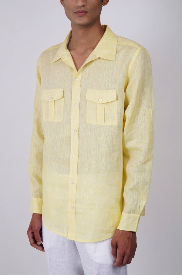 Perte D'ego — Lemon yellow Linen shirt