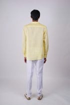 Lemon yellow Linen shirt view 3