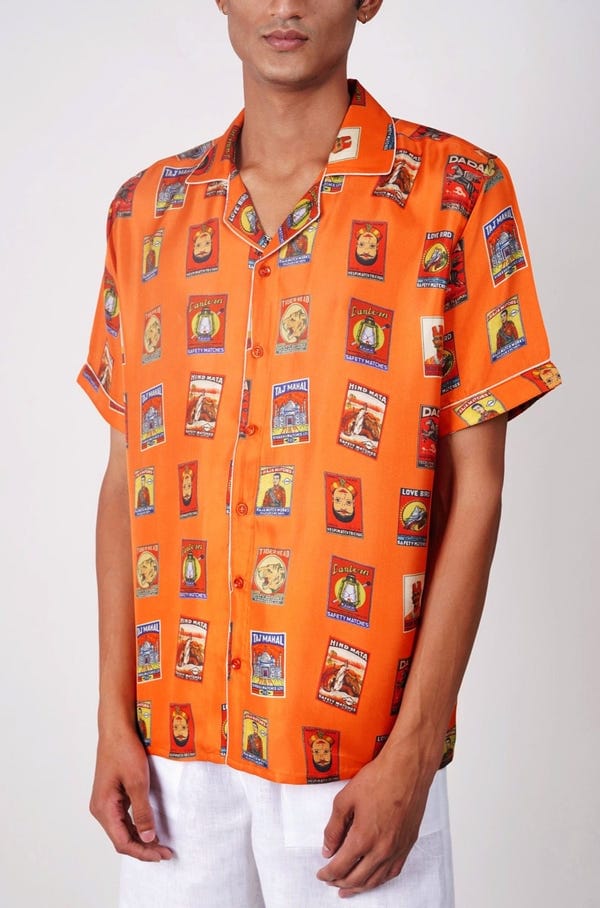 Perte D'ego — Silk matchbox shirt
