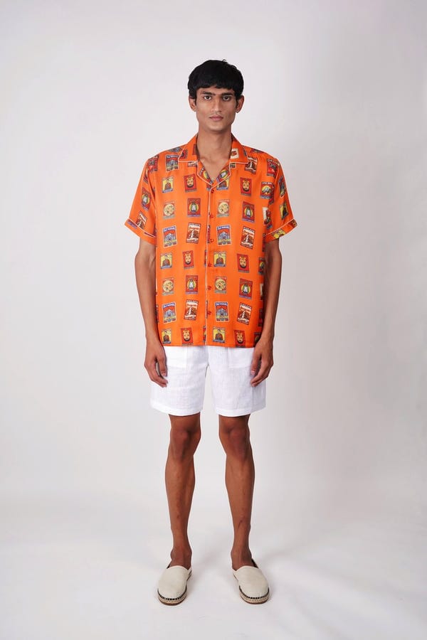 Perte D'ego — Silk matchbox shirt