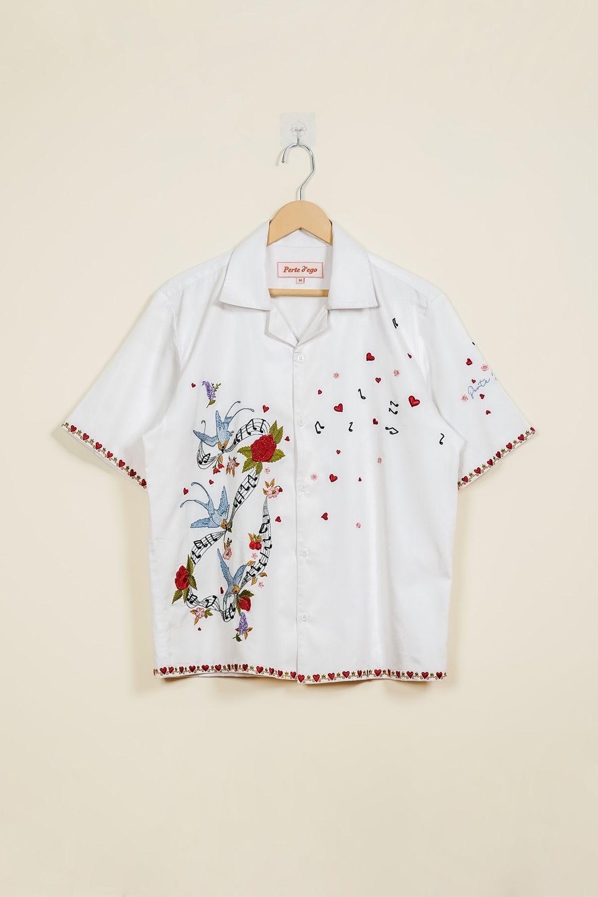 "Love songs" hand embroidered Shirt - image 1
