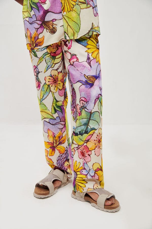 Perte D'ego — Floral sketch lounge pants