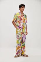 Floral sketch lounge pants view 2