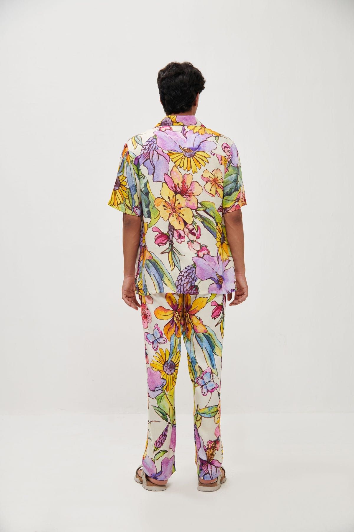 Floral sketch lounge pants - image 4