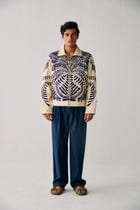 "Le Vase" embroidered zip up jacket view 1