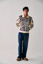 "Le Vase" embroidered zip up jacket view 2