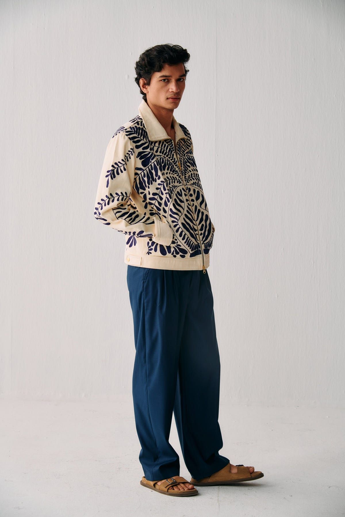 "Le Vase" embroidered zip up jacket - image 3