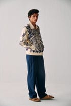 "Le Vase" embroidered zip up jacket view 3
