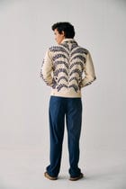 "Le Vase" embroidered zip up jacket view 4