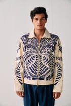 "Le Vase" embroidered zip up jacket view 5