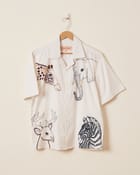“Le savanna” hand embroidered shirt view 1