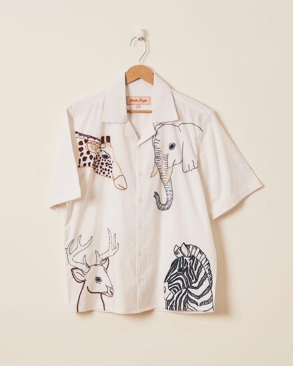 Perte D'ego — “Le savanna” hand embroidered shirt
