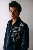 Amalfi embroidered zip up jacket view 3