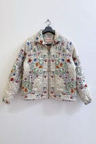 Watercolor placement quilted jacket view 1
