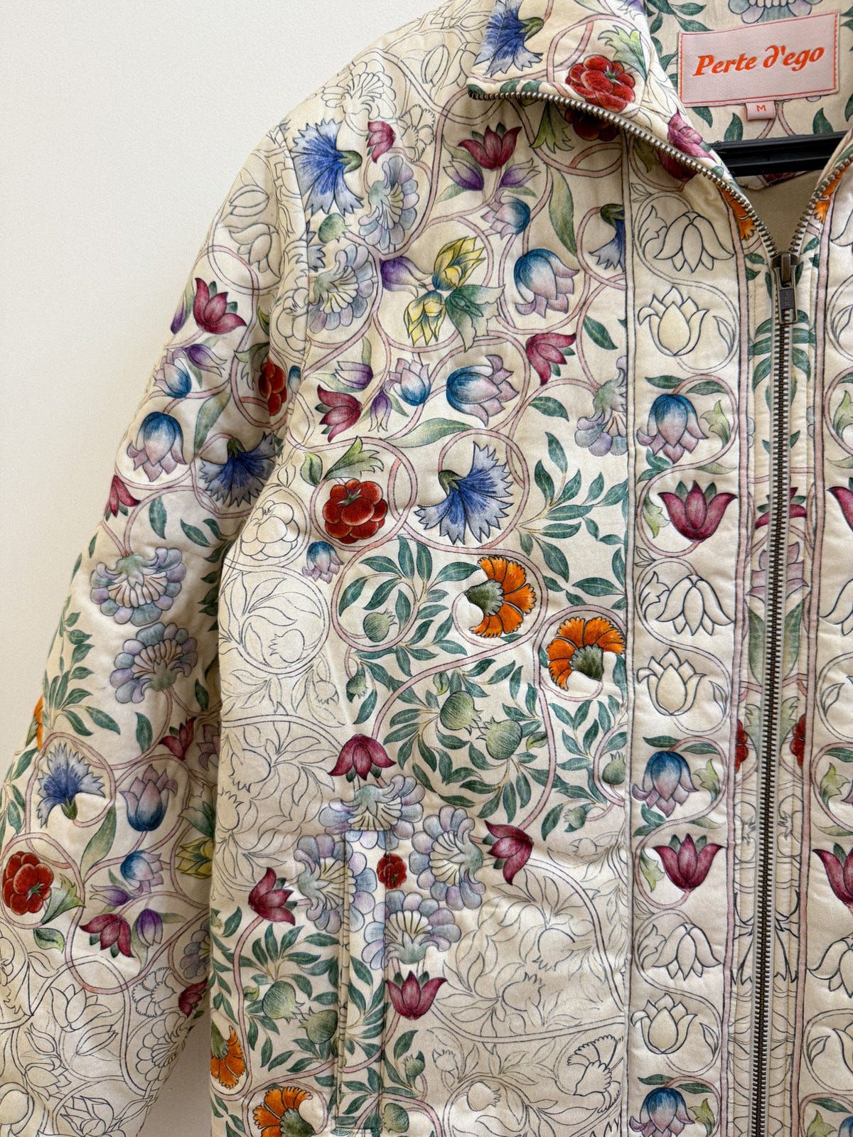 Watercolor placement quilted jacket - image 2