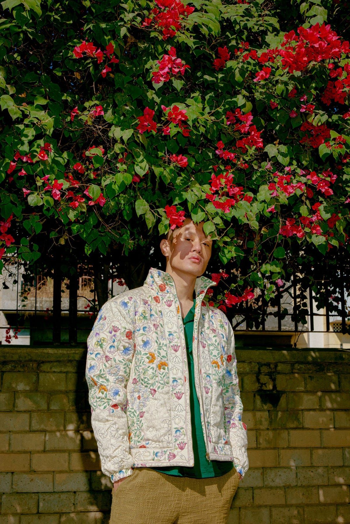 Watercolor placement quilted jacket - image 3