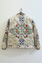 Watercolor placement quilted jacket view 5