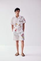 “Malibu sunsets” hand embroidered shorts view 1