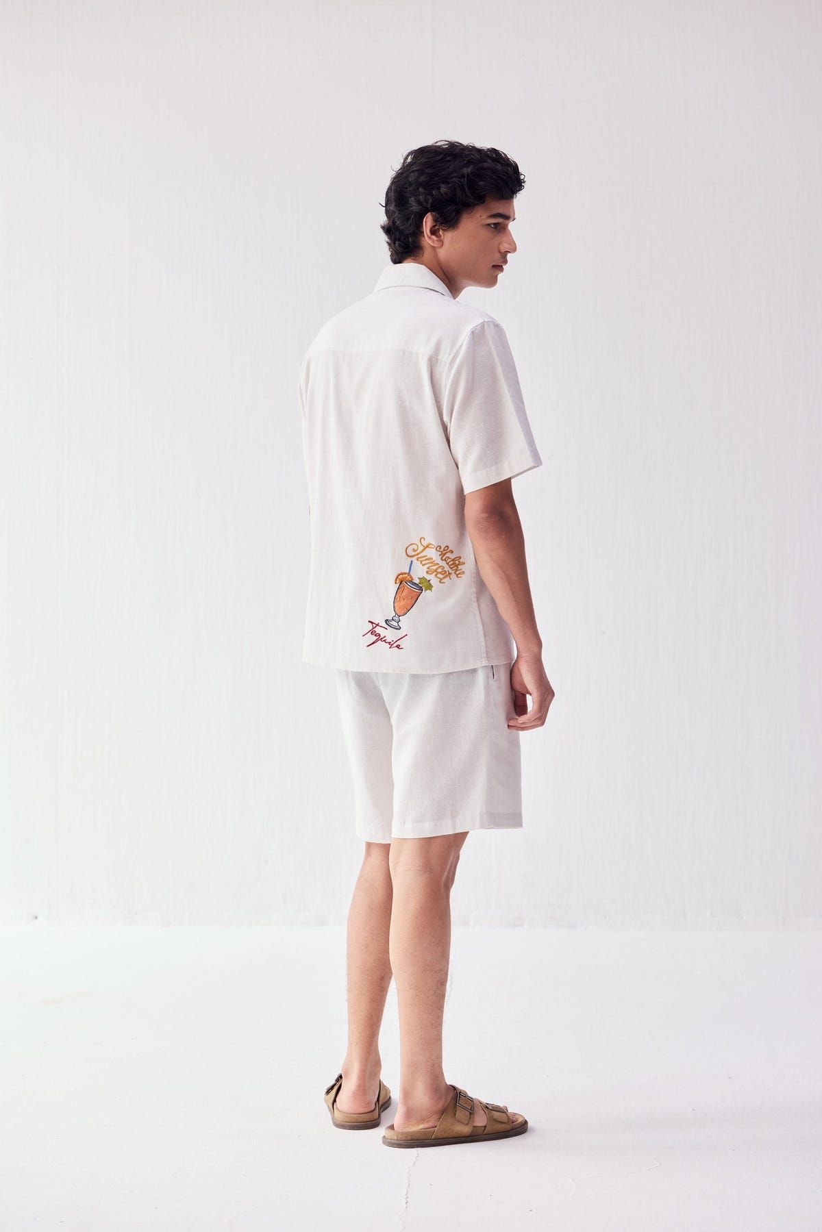 “Malibu sunsets” hand embroidered shorts - image 2