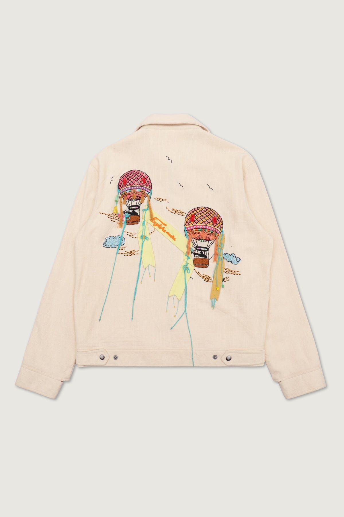 Around the world" hand embroidered jacket - image 2