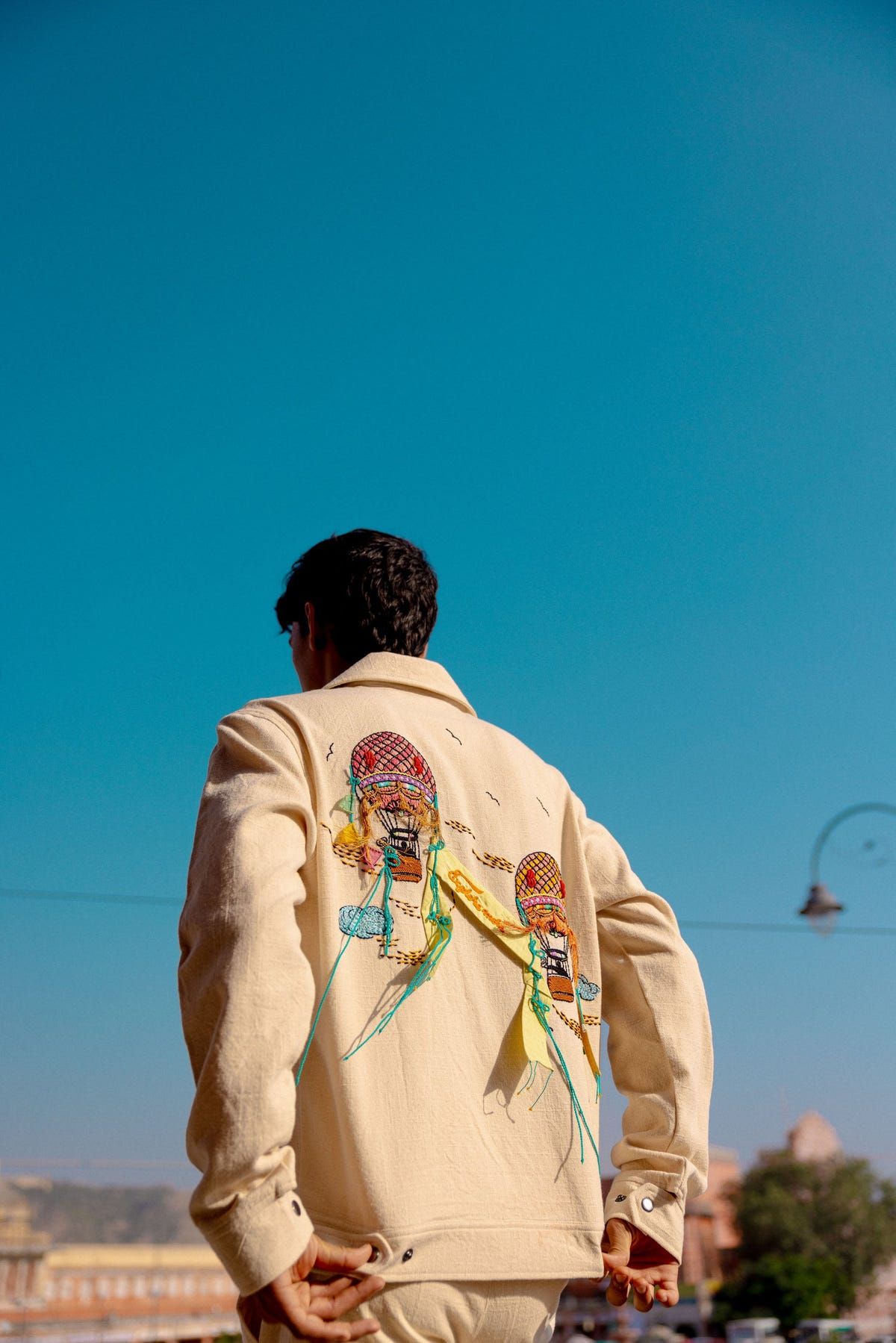 Around the world" hand embroidered jacket - image 4