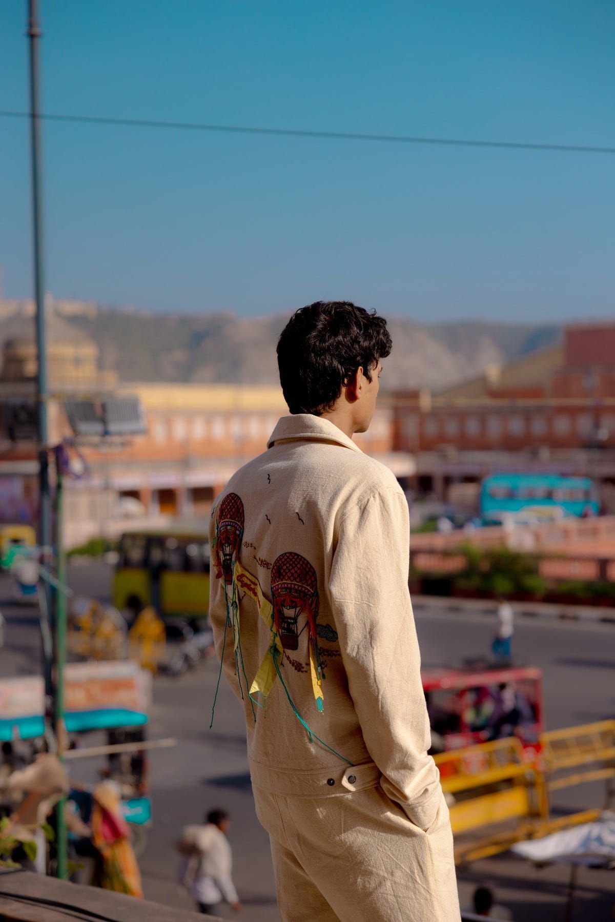 Around the world" hand embroidered jacket - image 5